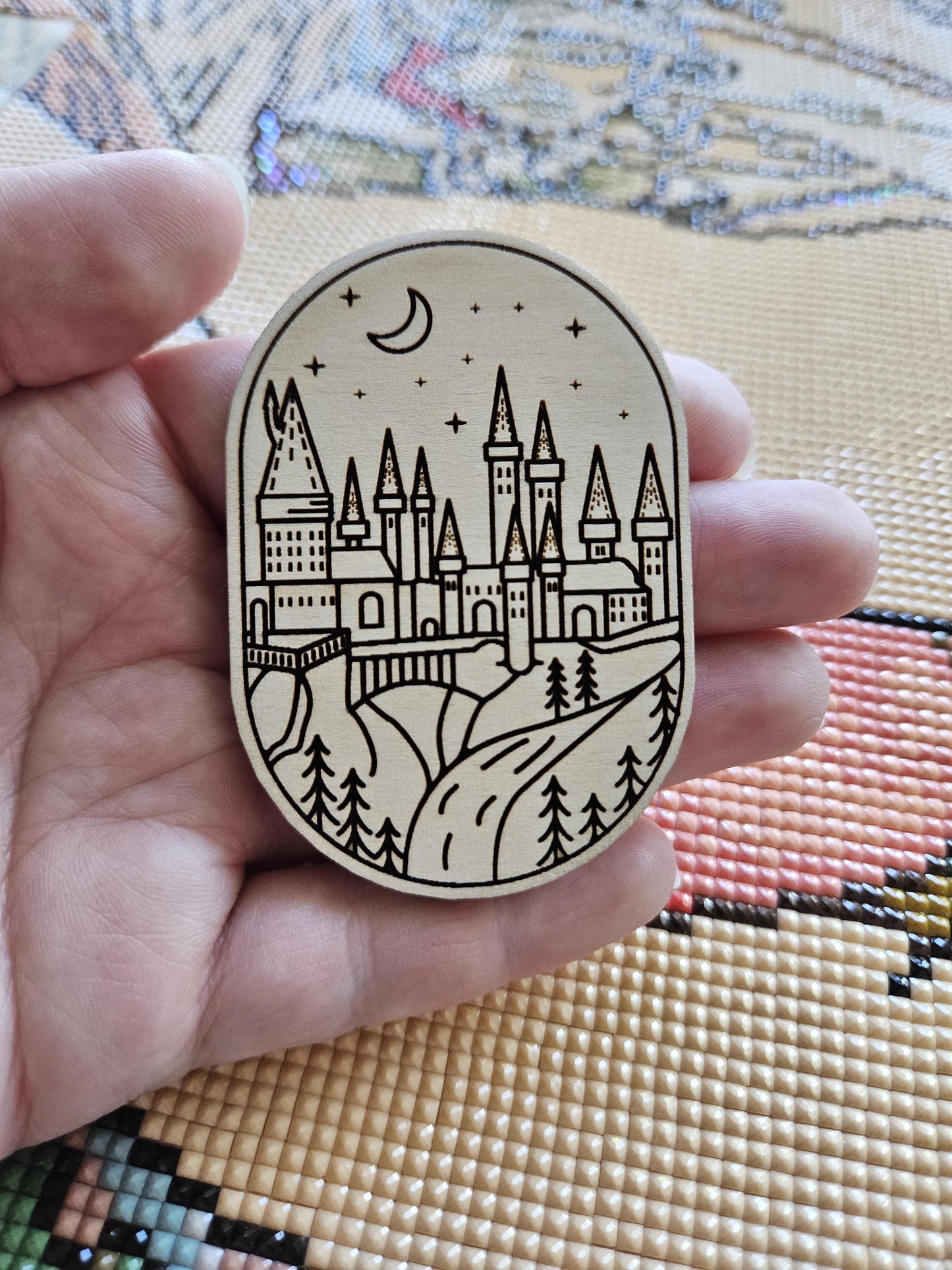 Magical School Silhouette Cover Needle Minder
