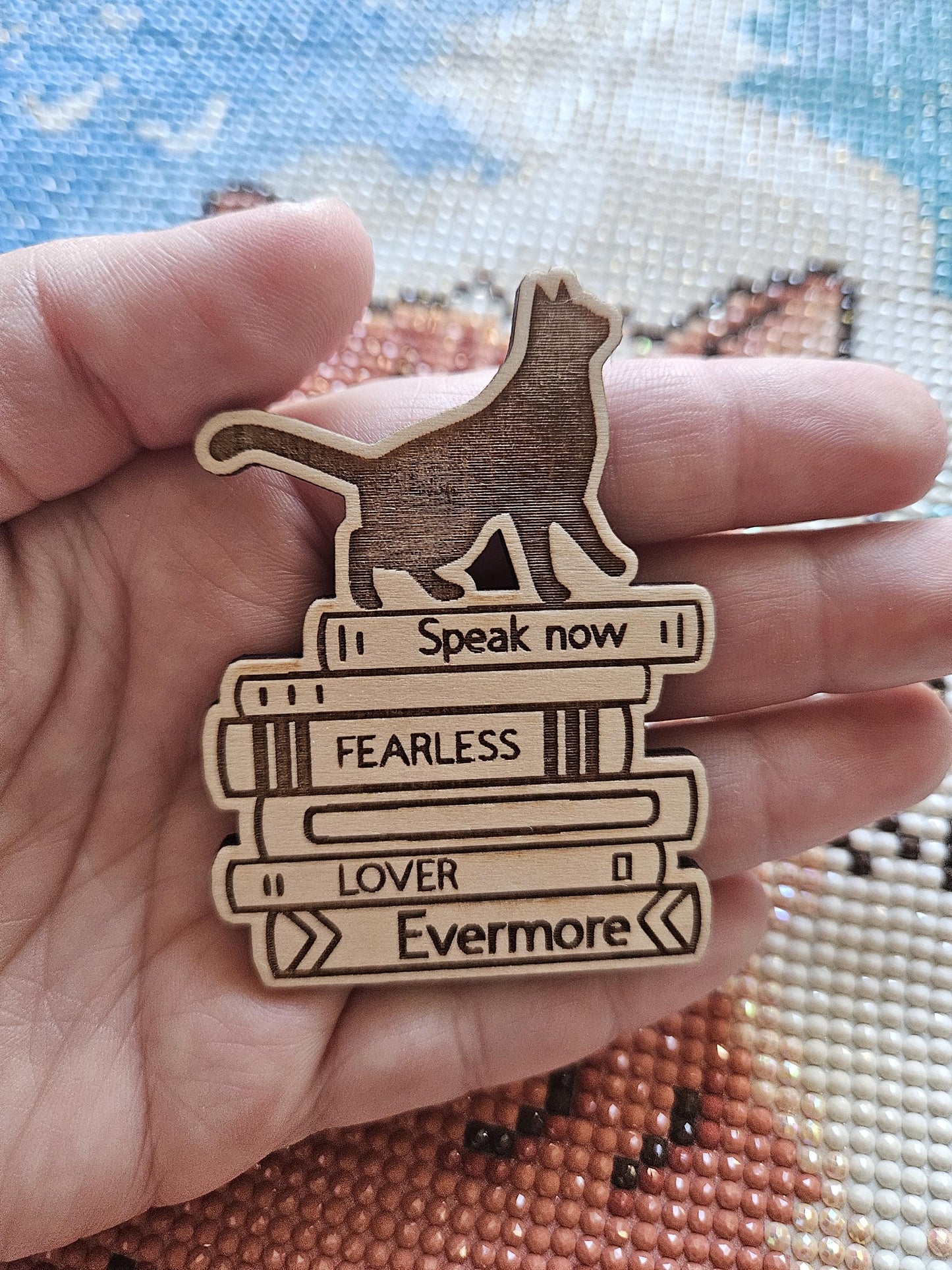 Taylor Swift Eras Tour Album Titles With Cat Cover / Needle Minder