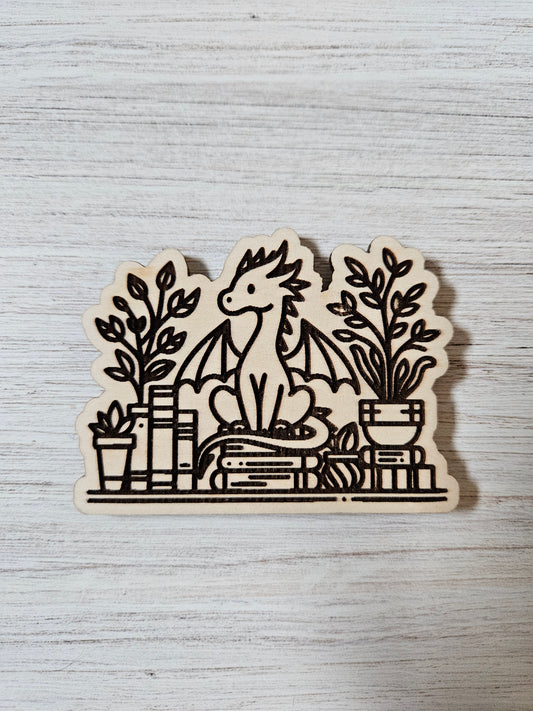 SECONDS Dragon on Books Cover / Needle Minder