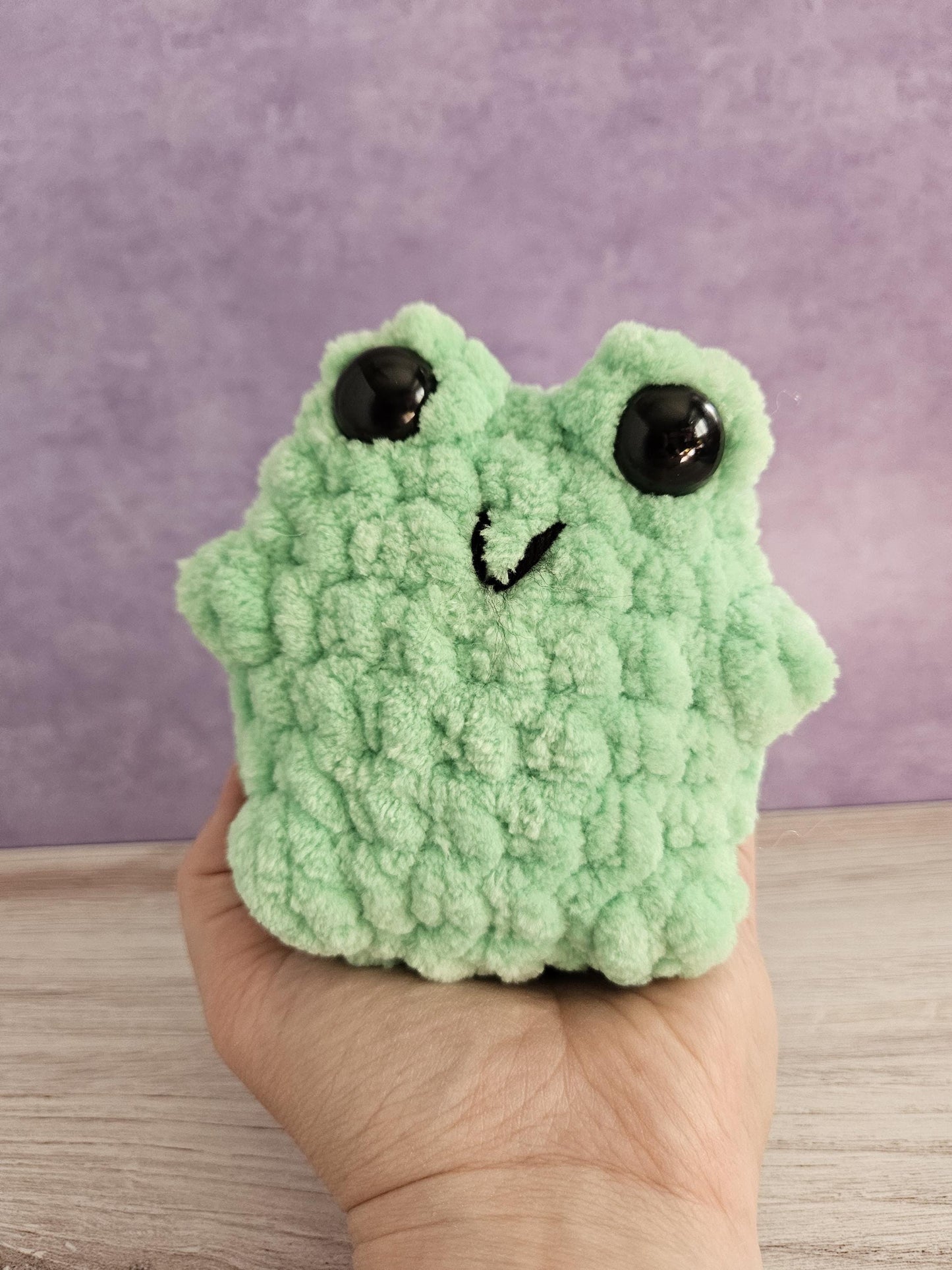 Large Frog Amigurumi: Squeaky Desk Toy