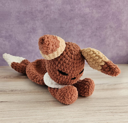 Crocheted Sleepy Fox Lovey // Kawaii Pocket Monster // Evolving Dog