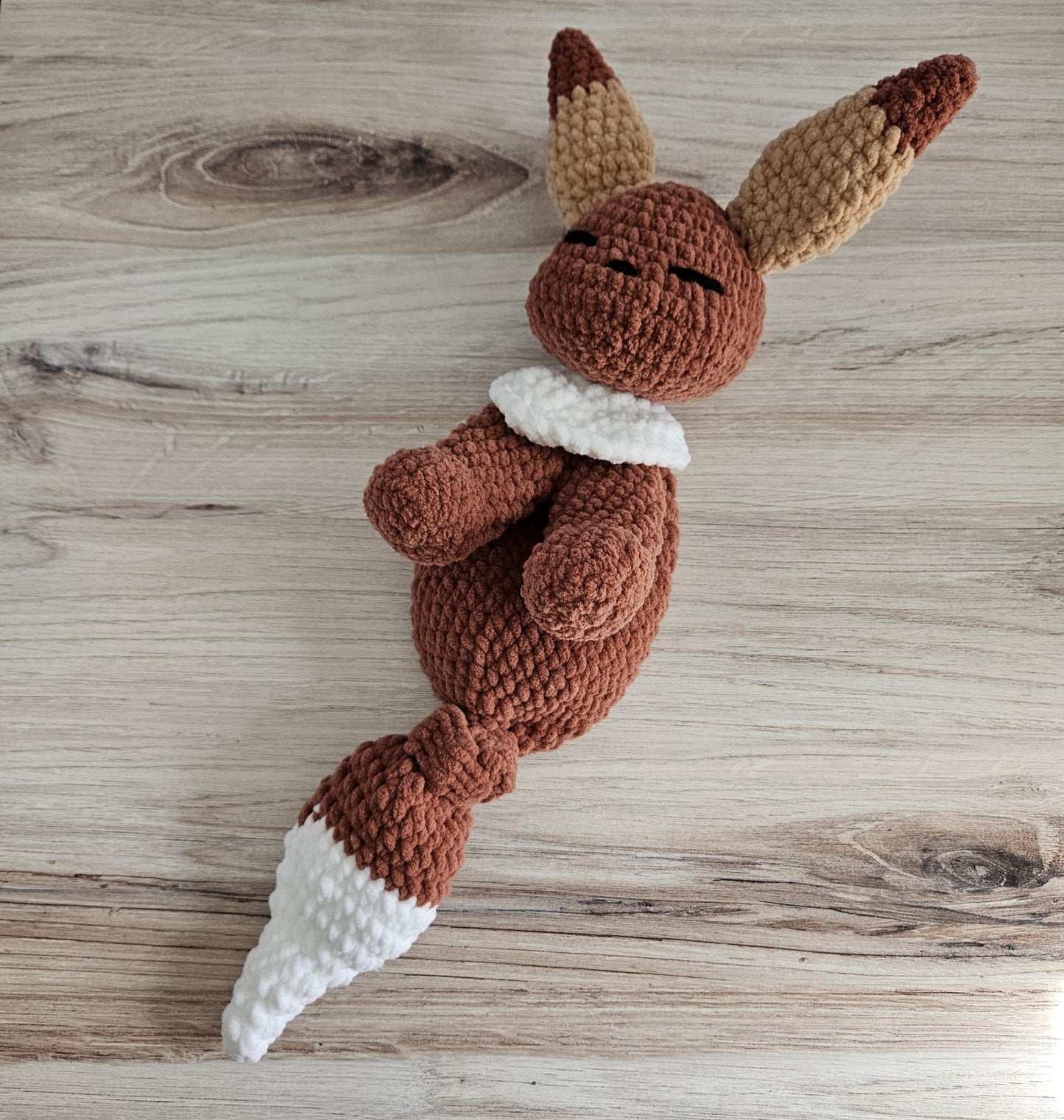 Crocheted Sleepy Fox Lovey // Kawaii Pocket Monster // Evolving Dog