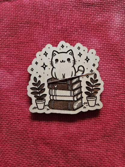 Cat On Book Pile