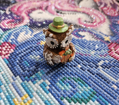 Autumn Owl with Pumpkin Ceramic Cover Minder for Diamond Painting