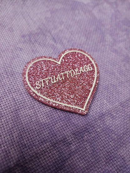STFUATTDLAGG Pink Glitter Acrylic Heart