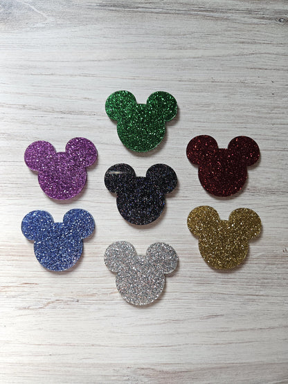 Animated Mouse Head Silhouette Glitter Acrylic