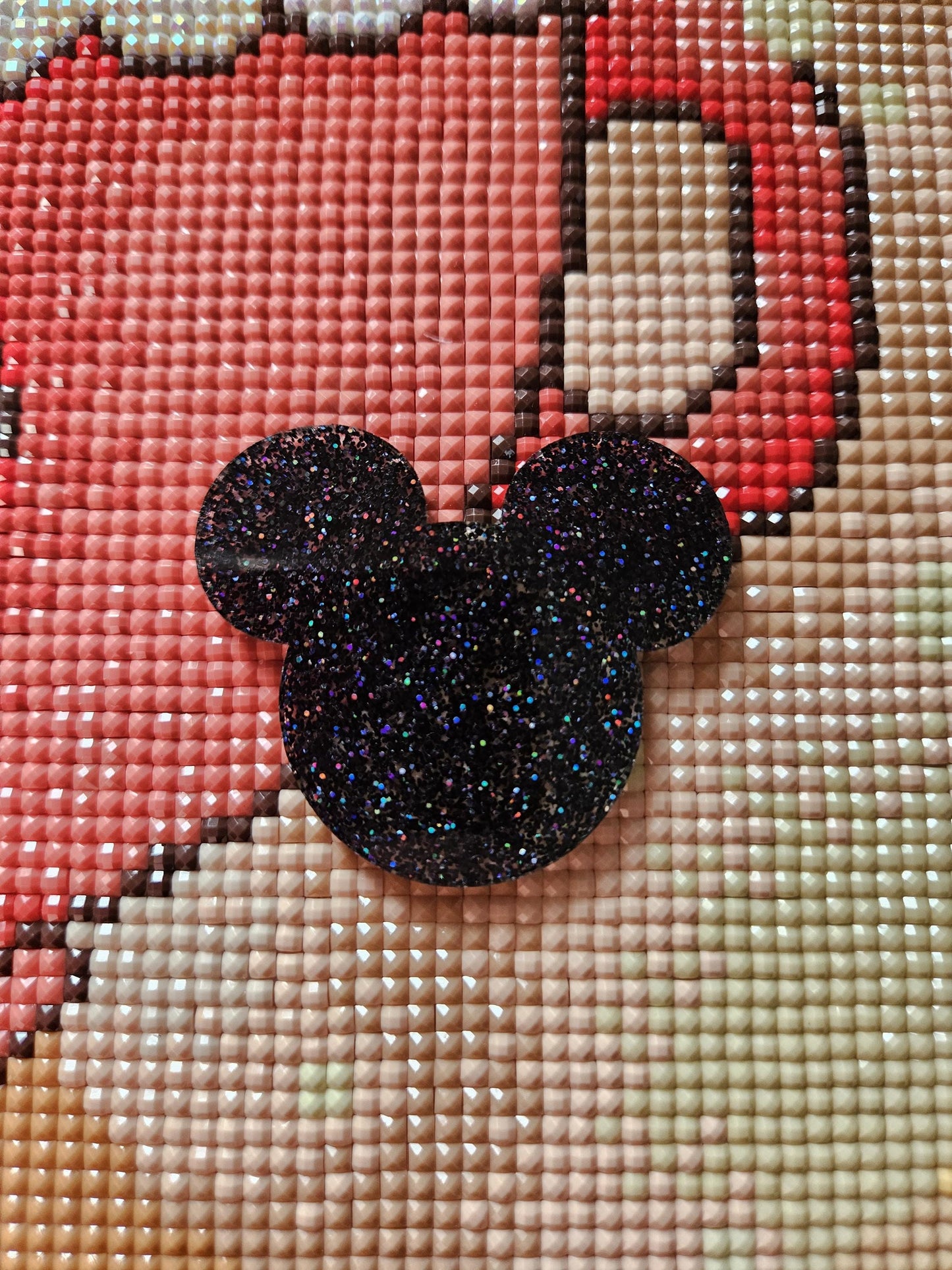 Animated Mouse Head Silhouette Glitter Acrylic