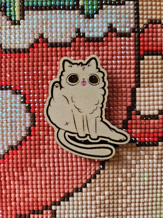 Cat Sticking Out Tongue Cover / Needle Minder