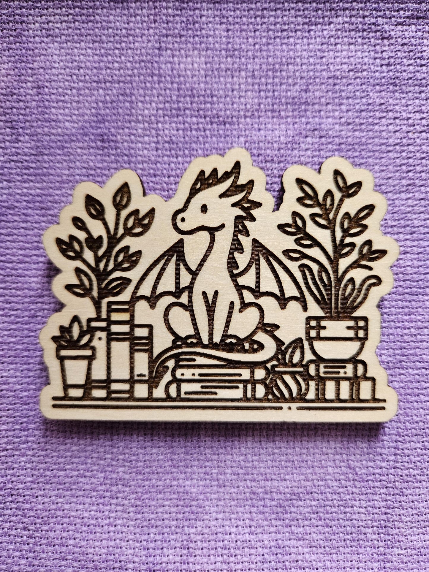 Dragon on Books Cover / Needle Minder