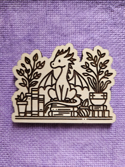 Dragon on Books Cover / Needle Minder