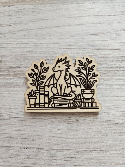 Dragon on Books Cover / Needle Minder