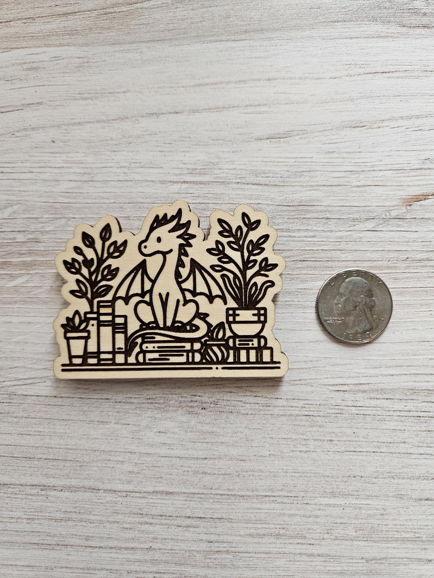 Dragon on Books Cover / Needle Minder