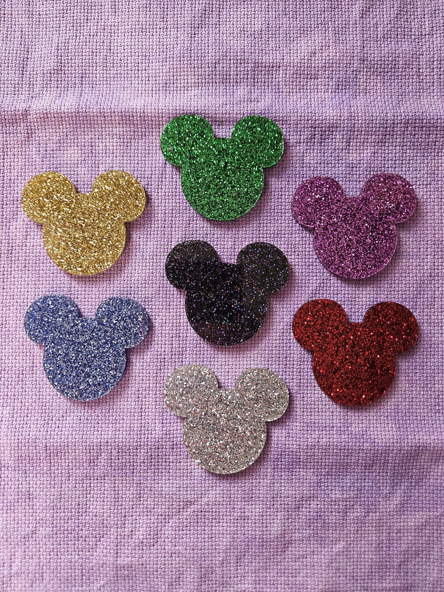 Animated Mouse Head Silhouette Glitter Acrylic