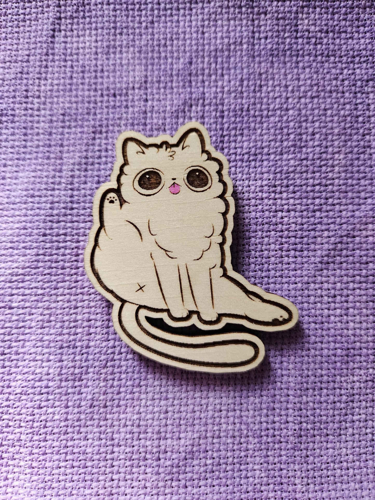Cat Sticking Out Tongue Cover / Needle Minder