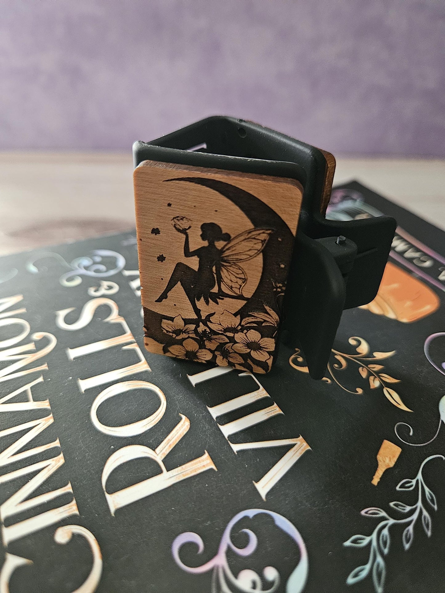 Lunar Fairy With Stars And Flowers 2" Hair Claw Clip