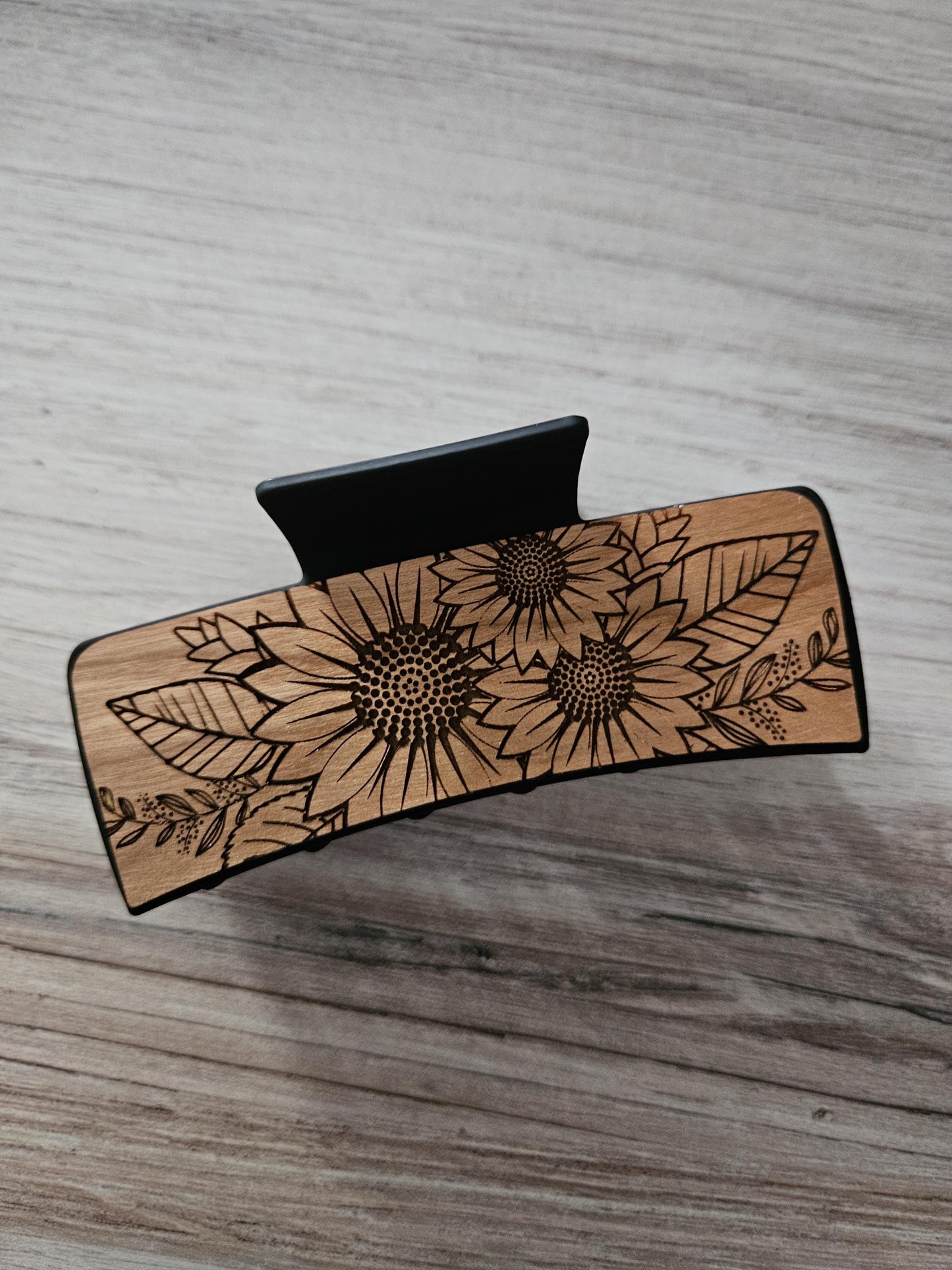 Three Sunflower 4.1" Hair Claw Clip