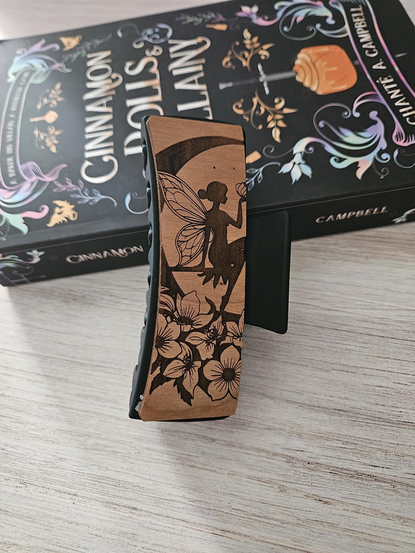 Lunar Fairy With Stars And Flowers 4.1" Hair Claw Clip