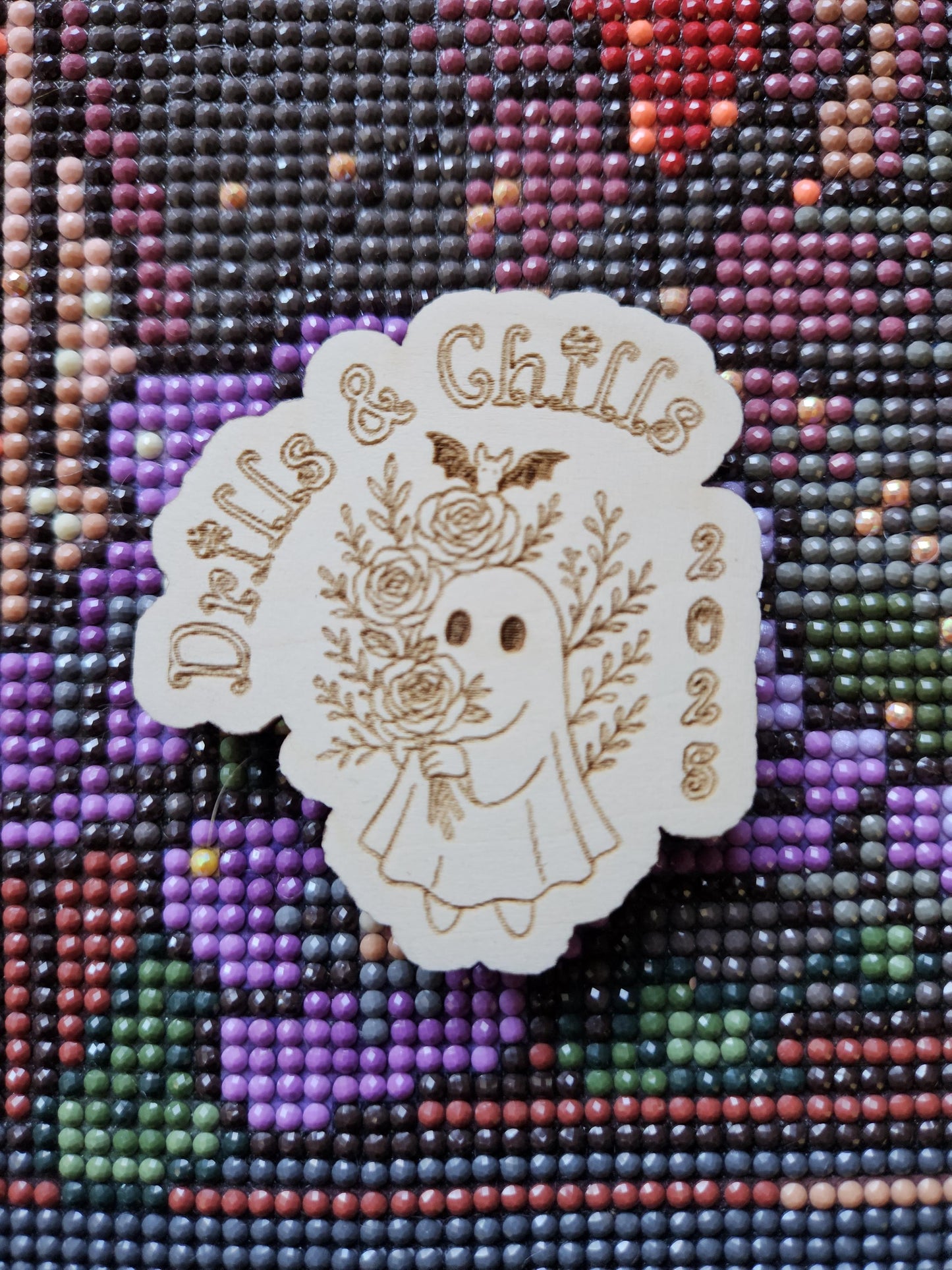 Drills & Chills 2025 Ghost Holding Roses Needle / Cover Minder