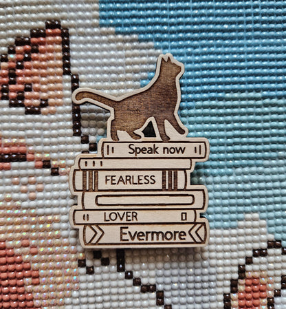 Taylor Swift Eras Tour Album Titles With Cat Cover / Needle Minder