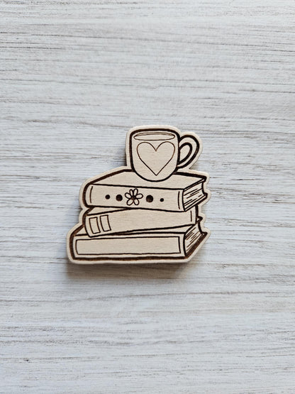 Book Stack with Cozy Mug